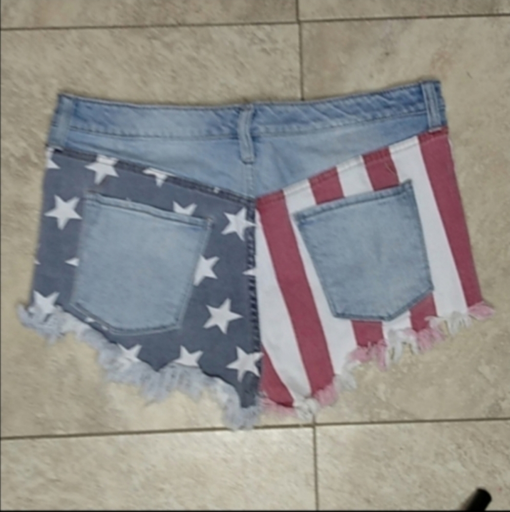 Mossimo High Rise American Flag Shorts